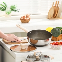 Chảo siêu chống dính Titanium Aura, size 24 cm, sâu lòng