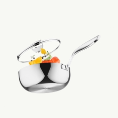 Chảo inox 316 đúc liền khối, sâu lòng, size 24cm