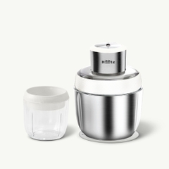 Máy xay đa năng 2 cối: inox lớn và thuỷ tinh nhỏ gọn