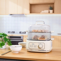 Nồi hấp 3 tầng đa chức năng, vỉ inox an toàn