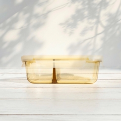 Bộ hộp cơm hổ phách và phụ kiện túi, đũa muỗng