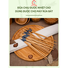 Đũa Tre Cao Cấp Chống Mốc Viền Xanh Hộp 10 Đôi