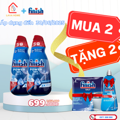 Combo Mua 2 Tặng 2: Mua Finish Power Gel All In 1 1 Lít (Mua 2 Chai)+ Tặng 1 Chai Nước Làm Bóng Finish 400ml & 1 Muối Finish Slat 1Kg