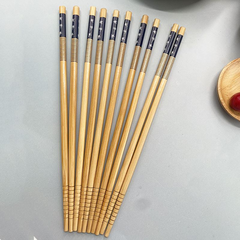 Đũa Tre Họa Tiết Xanh Hộp 10 Đôi