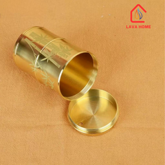 Hộp Đựng Tăm Đồng Thau Hình Trúc Cao Cấp