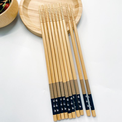 Đũa Tre Họa Tiết Xanh Hộp 10 Đôi
