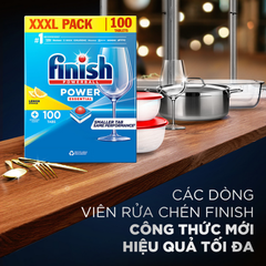 Viên Rửa Bát Finish Powerball Power Essential 100 viên hương Chanh