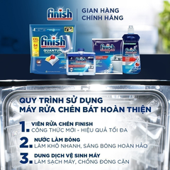 Viên rửa bát Finish Quantum AIO túi 64 viên Hương Thường