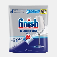 Viên rửa bát Finish Quantum AIO túi 47 viên không hương