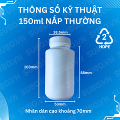 Chai Nhựa 150ml HDPE