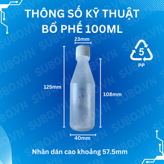 Lọ Đựng Siro Ho 100ml Nhựa PP