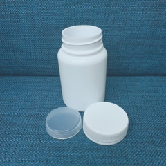 Hũ nhựa PP 60ml màu trắng sứ có nút chống tràn