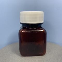 Hũ nhựa PET nâu 25ml thân vuông
