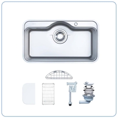 CHẬU RỬA BÁT 1 HỐ NOBINOX ROSA NN995D