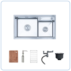 CHẬU RỬA BÁT 2 HỐ NOBINOX LUMIA NJ507D