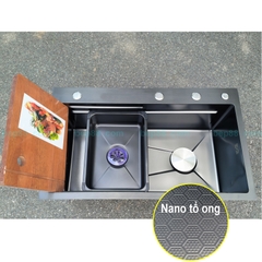 Chậu rửa bát 1 hố inox 304 phủ nano tổ ong