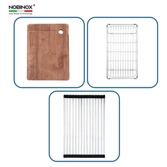 CHẬU RỬA BÁT 2 HỐ NOBINOX LUMIA NJ524