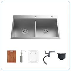 CHẬU RỬA BÁT 2 HỐ NOBINOX LIKEN NL785