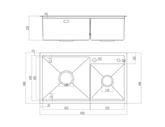 CHẬU RỬA BÁT 2 HỐ NOBINOX LUMIA NJ507D