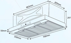 Máy hút mùi âm tủ Kocher Turbo 350D