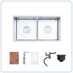 CHẬU RỬA BÁT 2 HỐ NOBINOX LUMIA NJ524