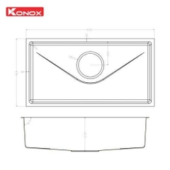 Chậu rửa bát Konox Tari 800SM