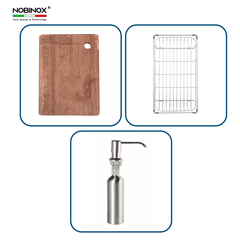 CHẬU RỬA BÁT 2 HỐ NOBINOX LUMIA NJ508D