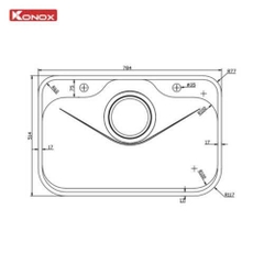 Chậu rửa bát Konox Tari 7851SM