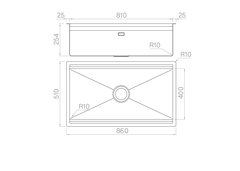 CHẬU RỬA BÁT 1 HỐ ARTINOX TITANIUM NA885U