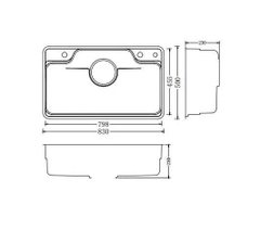 CHẬU RỬA BÁT 1 HỐ NOBINOX LIKEN NL792D