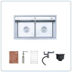 CHẬU RỬA BÁT 2 HỐ NOBINOX LUMIA NJ508D