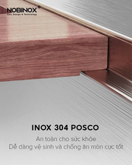 CHẬU RỬA BÁT 2 HỐ NOBINOX LUMIA NJ524