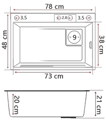 Bộ Chậu Rửa Bát + Vòi Hand Made Sevilla SV-COMBO 7846N1