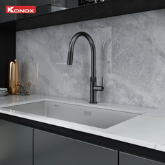 Vòi rửa bát dây rút Konox Lasi Gun Metal