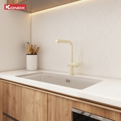 Vòi rửa bát dây rút Konox Stream Smart Nude