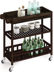 KỆ GỖ ĐA NĂNG GOLDEN TEAK 674760- KỆ ĐẨY NHÀ BẾP GỖ ACACIA 3 TẦNG CÓ BÁNH XE – KHO ĐỒ GỖ 49