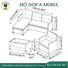 Bộ sofa Mora dùng được cả trong nhà và ngoài trời- Mora Lounge Patio Sofa