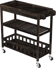 KỆ GỖ ĐA NĂNG GOLDEN TEAK 674760- KỆ ĐẨY NHÀ BẾP GỖ ACACIA 3 TẦNG CÓ BÁNH XE – KHO ĐỒ GỖ 49