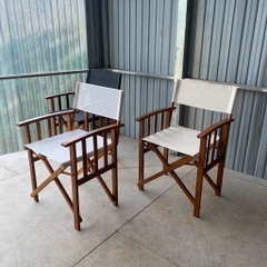 Ghế Đạo Diễn - Director Chair Vải Textilen Trắng