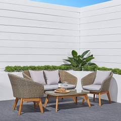 Bộ Sofa Grayton Ngoài Trời Giả Mây – Sang Trọng, Bền Bỉ & Tiện Lợi