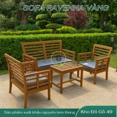 Bộ Sofa Ravenna Vàng/[BỘ BÀN GHẾ NGOÀI TRỜI GỖ TỰ NHIÊN – PHÂN PHỐI CHÍNH HÃNG BỞI KHO ĐỒ GỖ 49]