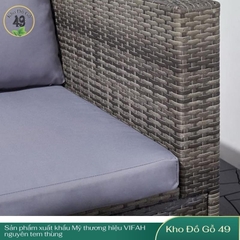 Bộ Sofa Ngoài Trời 3 Món Daytona – Phong Cách Vintage Sang Trọng, Đệm Dày Êm Ái – Hàng Xuất Khẩu Chính Hãng VIFAH