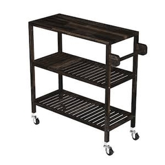 KỆ GỖ ĐA NĂNG EXPRESSO 674777- KỆ ĐẨY NHÀ BẾP GỖ ACACIA 3 TẦNG CÓ BÁNH XE – KHO ĐỒ GỖ 49