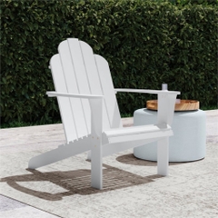 Ghế Adirondack - Silla gỗ tràm sơn trắng - ghế gỗ thư giãn sân vườn, ban công, hồ bơi