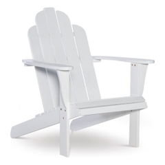 Ghế Adirondack - Silla gỗ tràm sơn trắng - ghế gỗ thư giãn sân vườn, ban công, hồ bơi