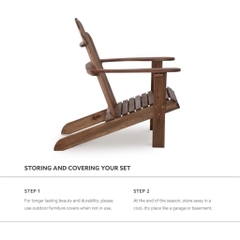 Ghế Adirondack - Silla gỗ tràm tự nhiên - ghế gỗ thư giãn sân vườn, ban công, hồ bơi