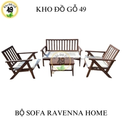 Bộ Sofa Ravenna Nâu/[BỘ BÀN GHẾ NGOÀI TRỜI GỖ TỰ NHIÊN – PHÂN PHỐI CHÍNH HÃNG BỞI KHO ĐỒ GỖ 49]