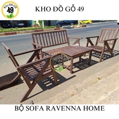 Bộ Sofa Ravenna Nâu/[BỘ BÀN GHẾ NGOÀI TRỜI GỖ TỰ NHIÊN – PHÂN PHỐI CHÍNH HÃNG BỞI KHO ĐỒ GỖ 49]