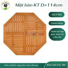 Bộ bàn ghế sân vườn hình bát giác Sun Fiesta xuất Âu độc đáo gỗ tràm