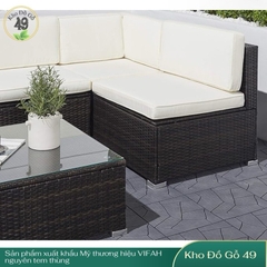 Bộ Sofa Venice Ngoài Trời 7 Món Cao Cấp | Đệm Oeko-Tex | Chống Nước UV | Ghế Sân Vườn Villa Cafe Resort